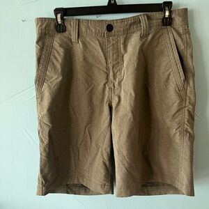 G. H. BASS MEN'S SZ 30 CANVAS TERRAIN TRAIL SHORTS COLOR: Green, OLIVE NIGHT